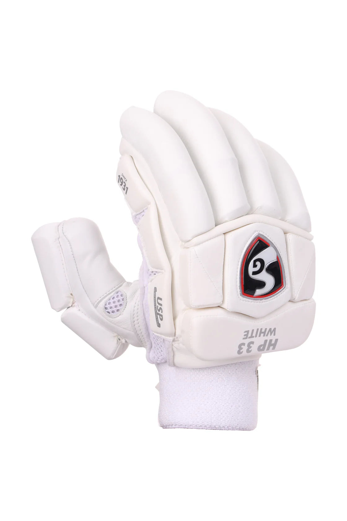 SG HP 33 WHITE BATTING GLOVE-MENS