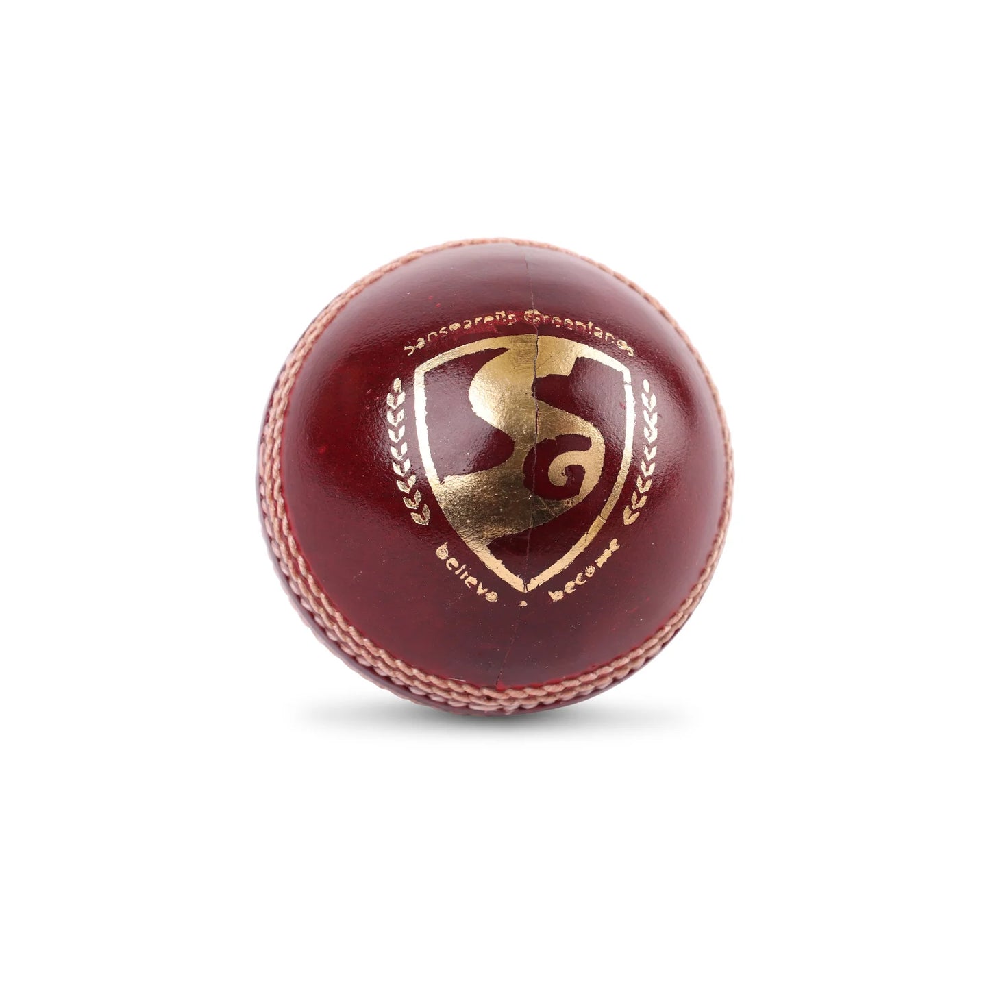 SG TEST LE RED LEATHER CRICKET BALL-ADULT