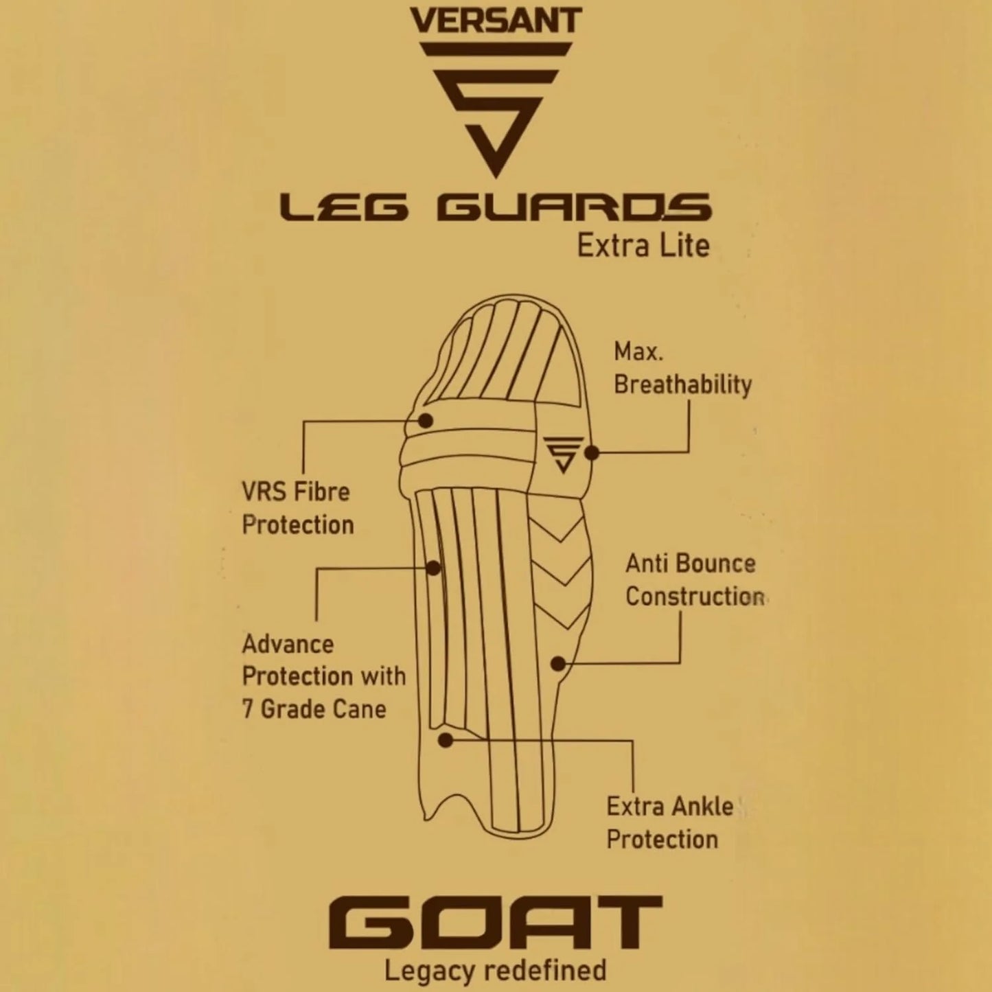 VERSANT GOAT BATTING LEG GUARD-MENS