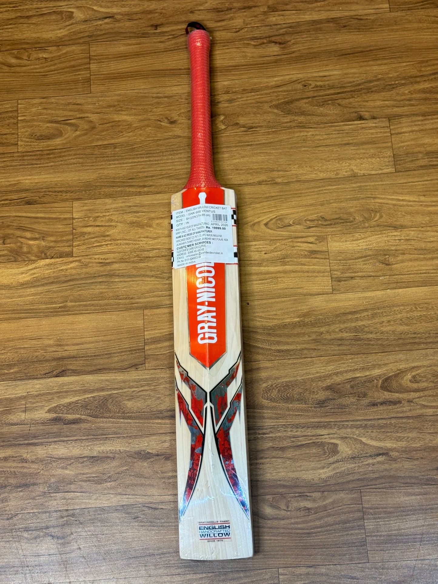 GRAY NICOLLS GNX 600 VENTUS ENGLISH WILLOW CRICKET BAT-SH