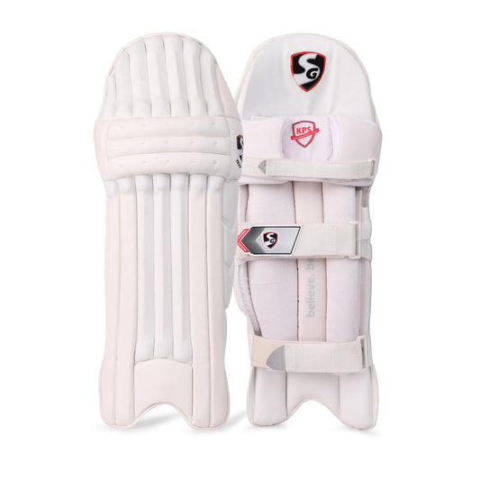 SG TEST WHITE CRICKET BATTING LEG GUARD