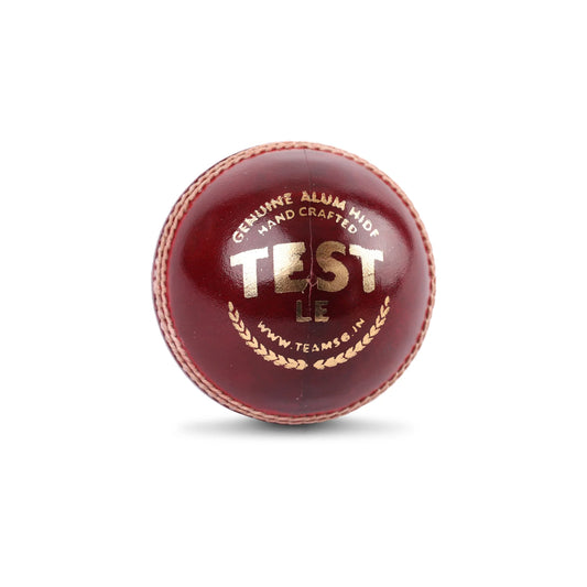 SG TEST LE RED LEATHER CRICKET BALL-ADULT