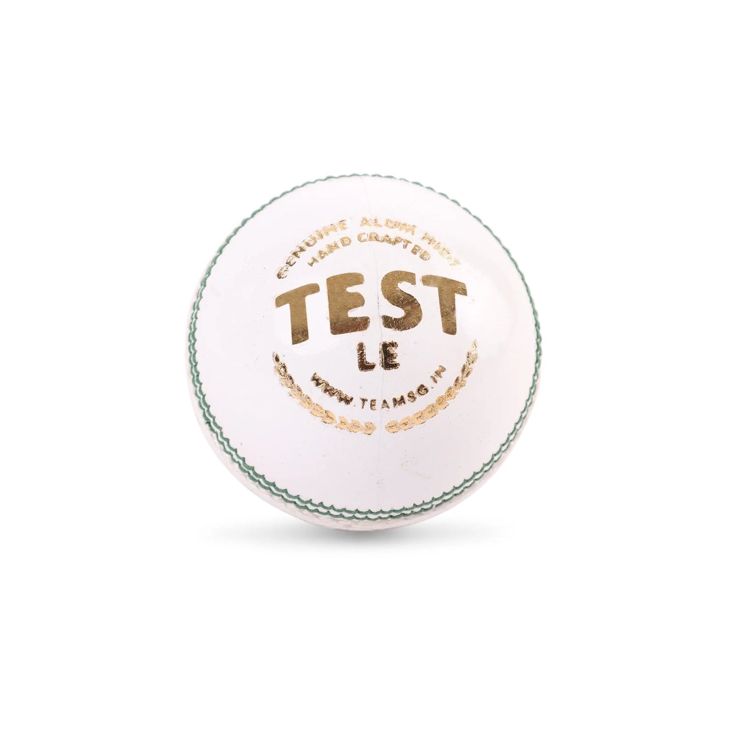 SG TEST LE WHITE LEATHER CRICKET BALL-ADULT