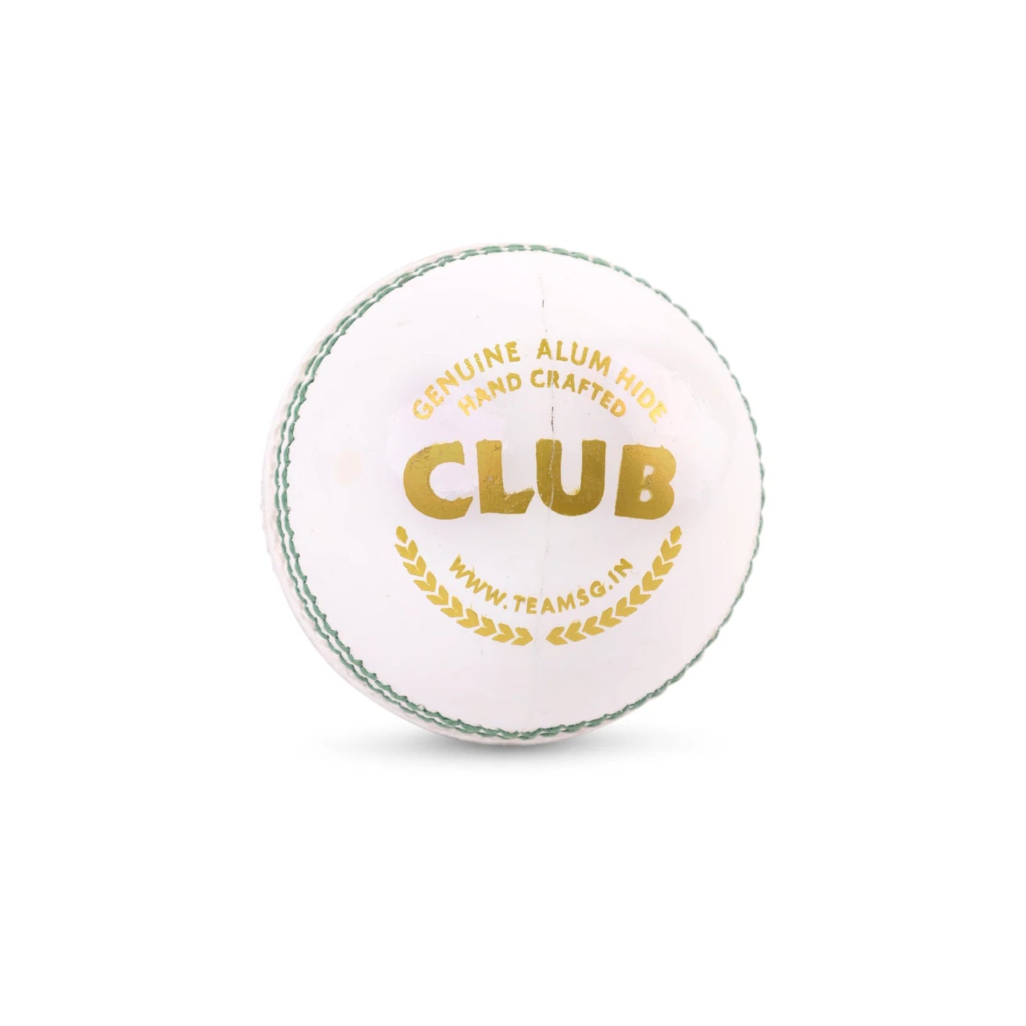 SG CLUB WHITE LEATHER CRICKET BALL(PACK OF 2) -ADULT