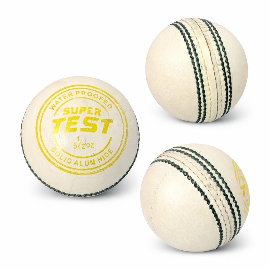 DC7 SUPER TEST WHITE LEATHER BALL(PACK OF 3)