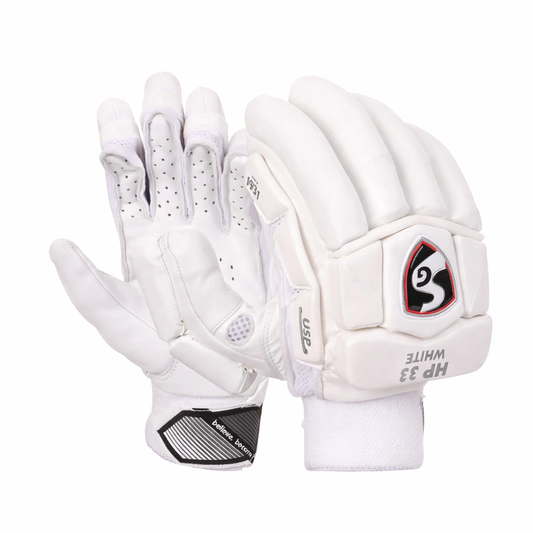 SG HP 33 WHITE BATTING GLOVE-MENS