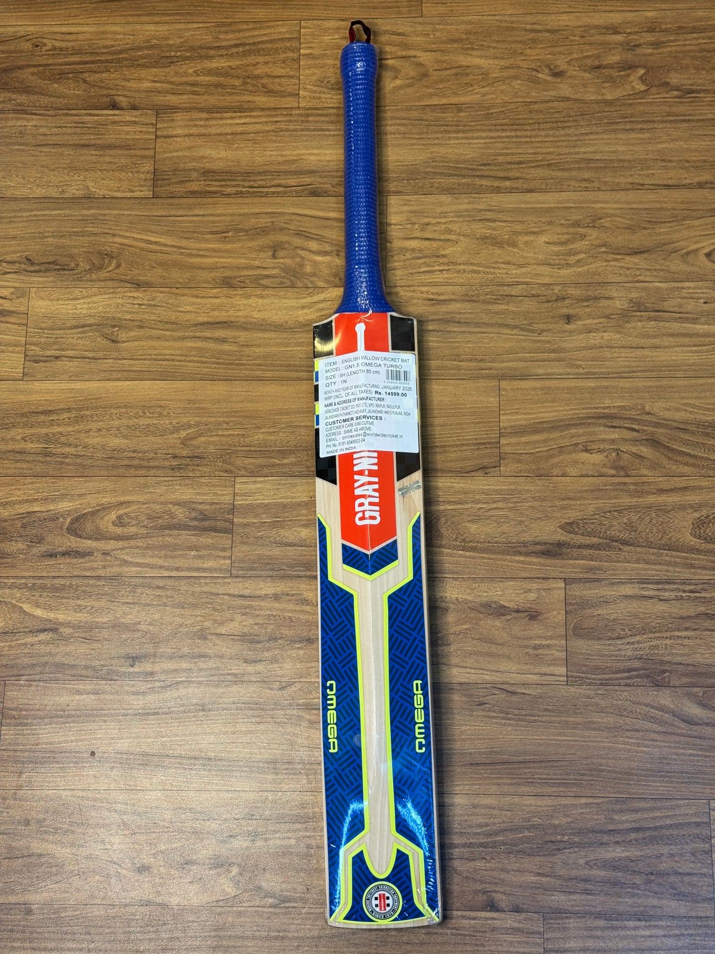 GRAY NICOLLS OMEGA GN 1.5 TURBO ENGLISH WILLOW CRICKET BAT-SH