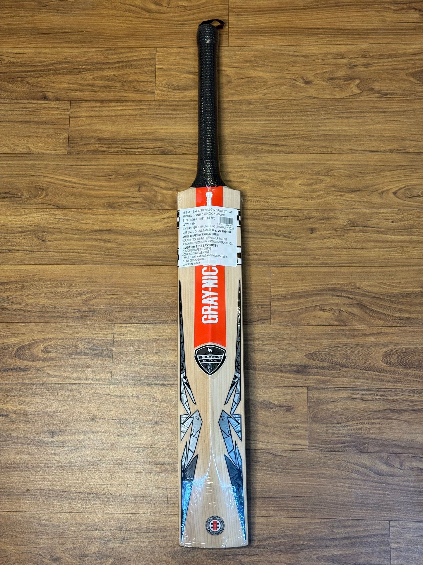 GRAY NICOLLS SHOCKWAVE ENGLISH WILLOW CRICKET BAT-SH