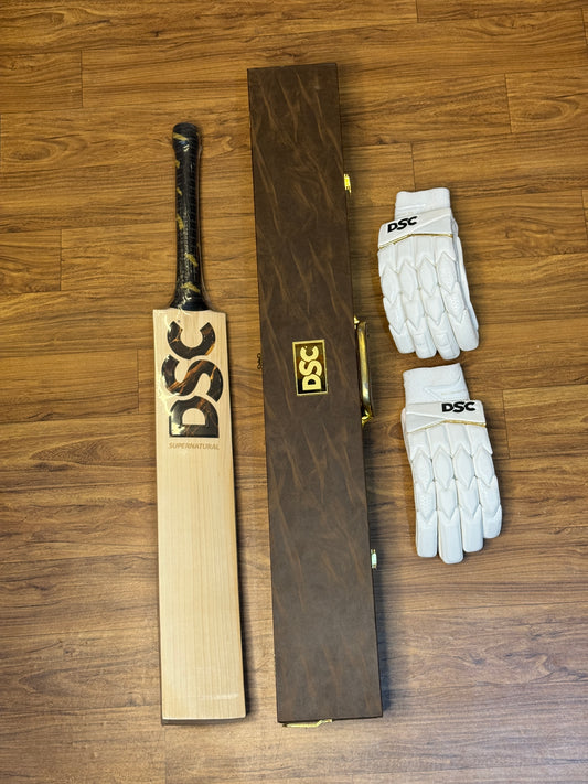 DSC SUPERNATURAL ENGLISH WILLOW CRICKET BAT(BLACK MARBLE)-SH