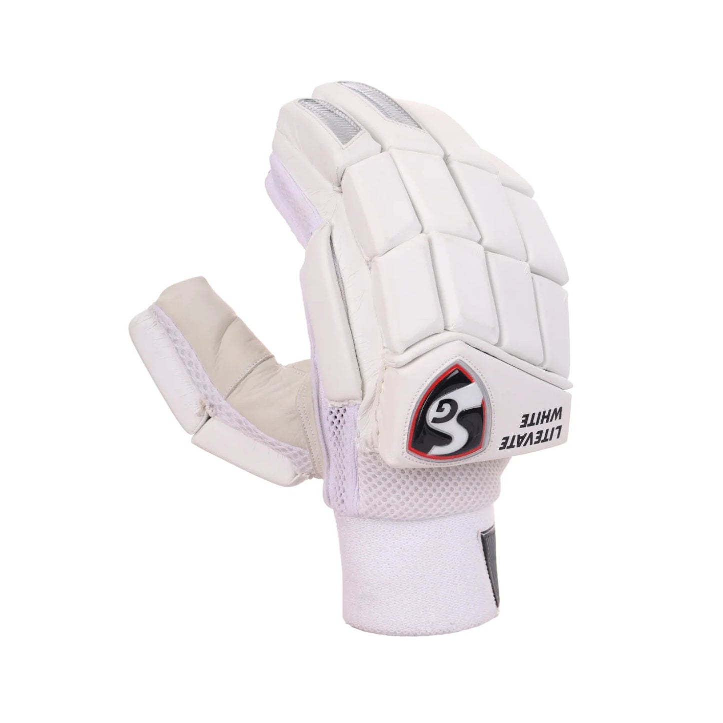 SG LITEVATE WHITE BATTING GLOVE-MENS