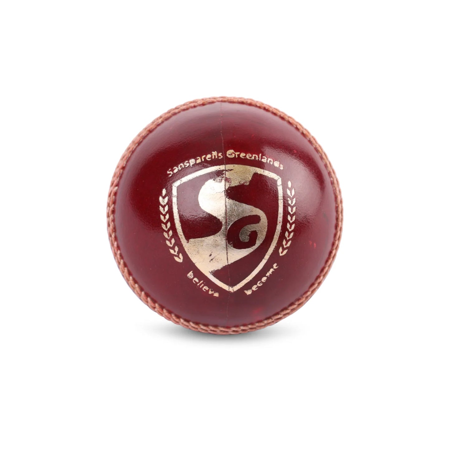 SG TEST RED LEATHER CRICKET BALL-ADULT
