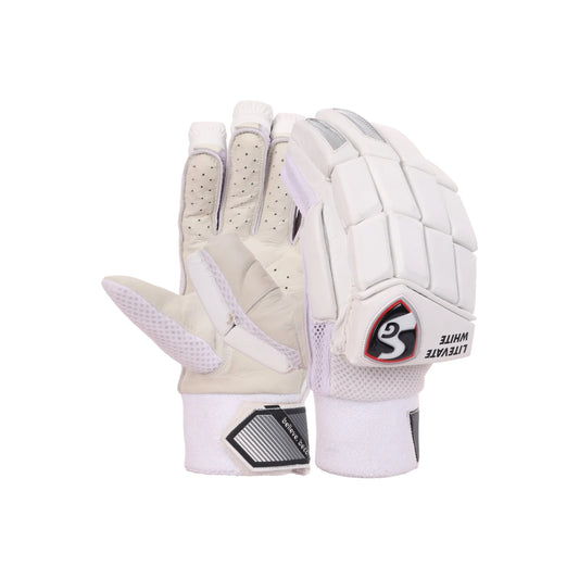 SG LITEVATE WHITE BATTING GLOVE-MENS