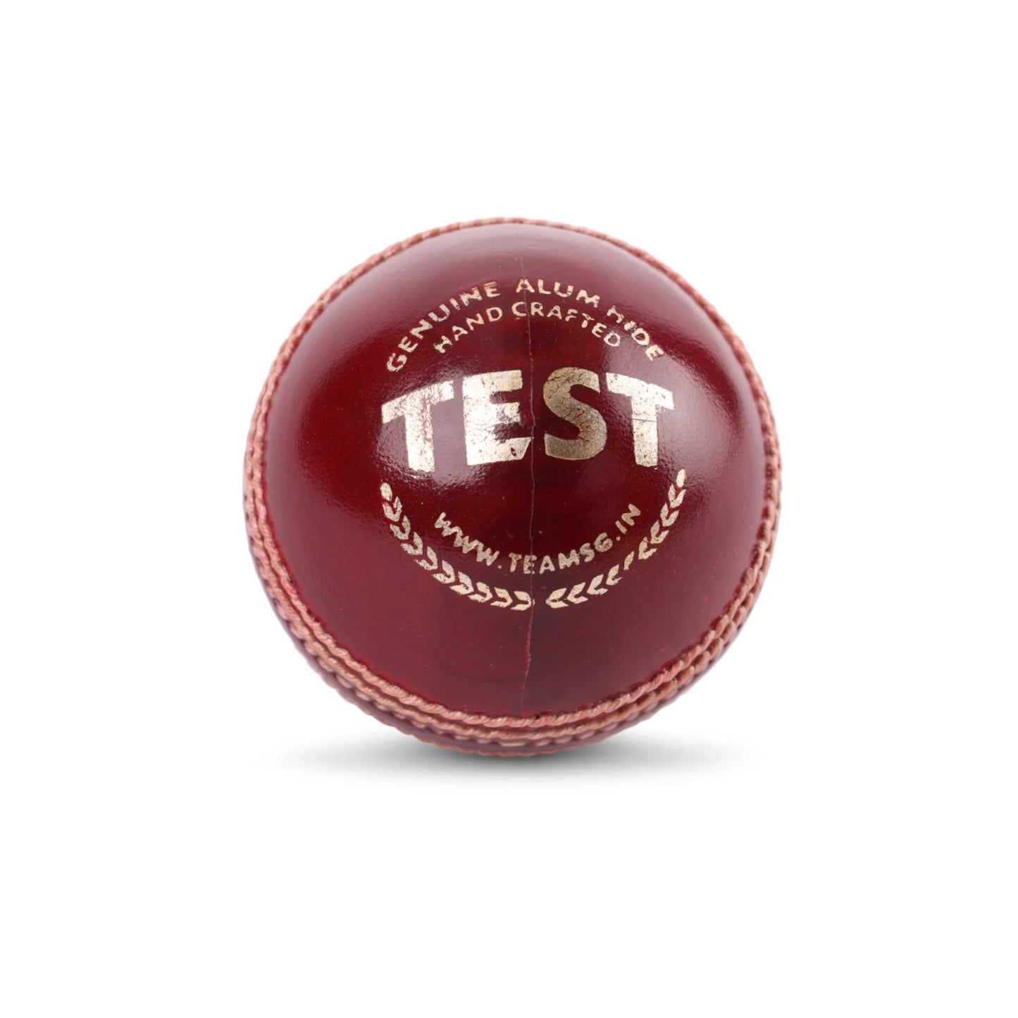 SG TEST RED LEATHER CRICKET BALL-ADULT