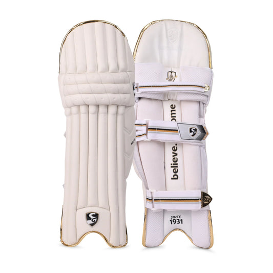 SG HILITE WHITE BATTING LEG GUARD- ADULT