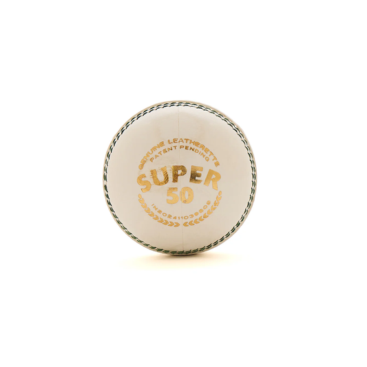 SG SUPER 50 WHITE LEATHER CRICKET BALL(PACK OF 2)